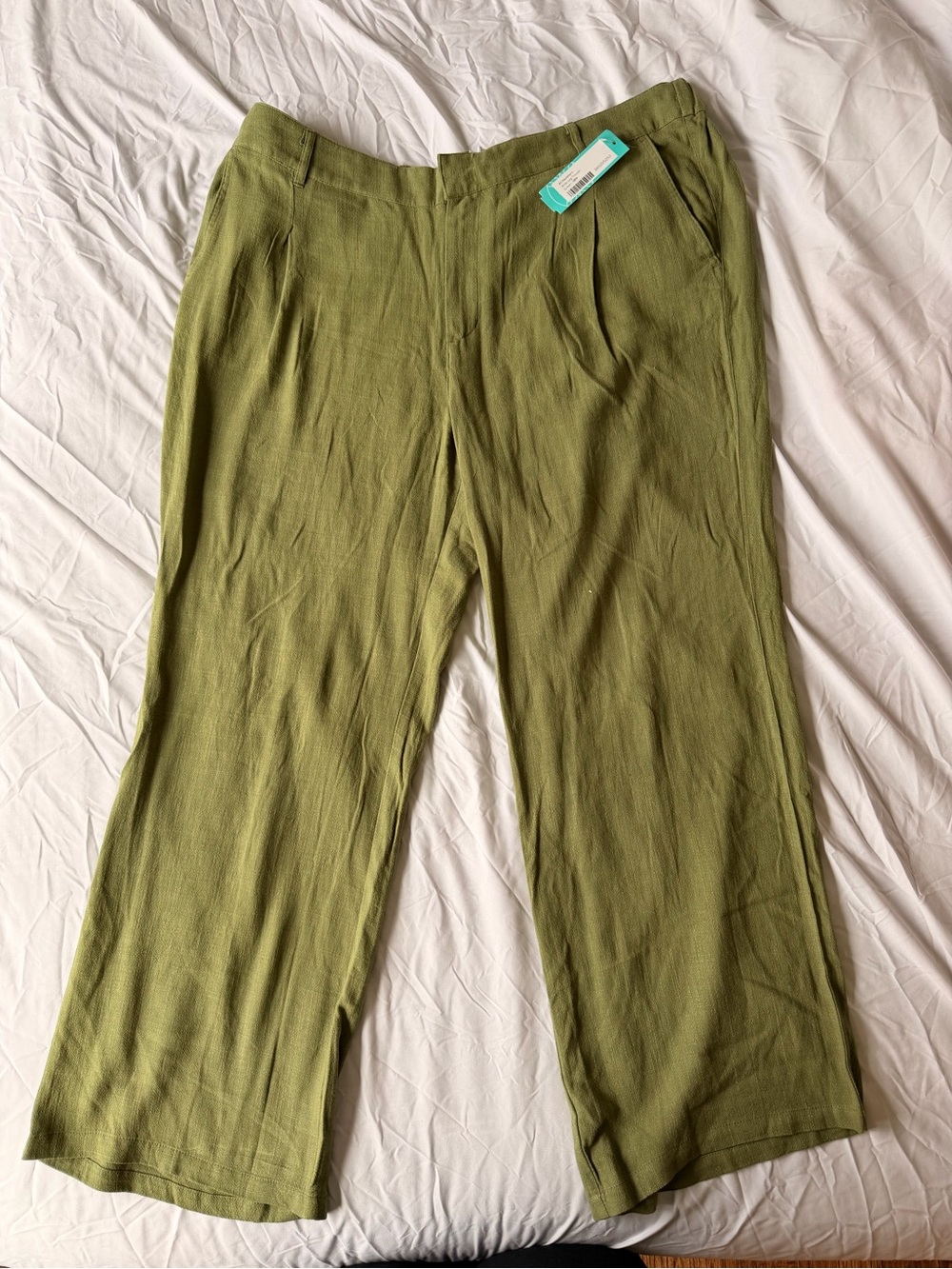 NWT 41 Hawthorn Wide Leg Trouser Green Size 18W Stitch Fix
